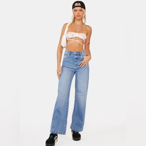 EUC ABrand A‎ '94 High & Wide Jean Faded 90's Vintage Style Streetwear, Sz 32 - Picture 2 of 13